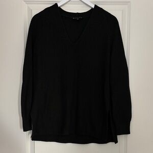 Athleta Oversized Olive V-Neck Sweater